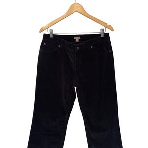 J. Jill Bootcut Corduroy Pants Black Womens Size 6 Regular Classic Style Stretch
